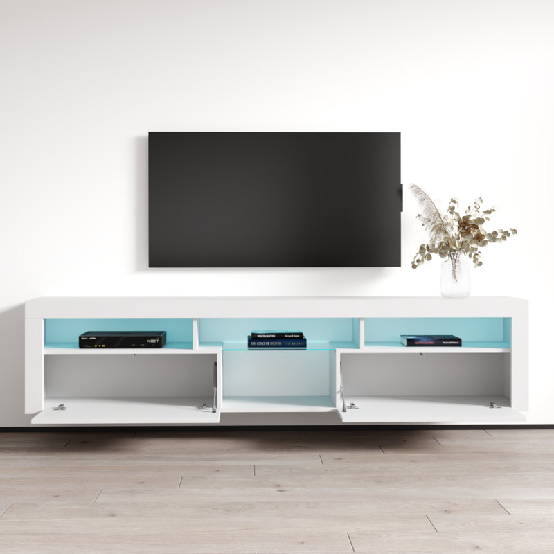 Orren Ellis Sabacky Floating TV Stand for TVs up to 88" & Reviews Wayfair